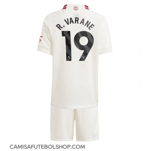 Camisa de time de futebol Manchester United Raphael Varane #19 Replicas 3º Equipamento Infantil 2023-24 Manga Curta (+ Calças curtas)